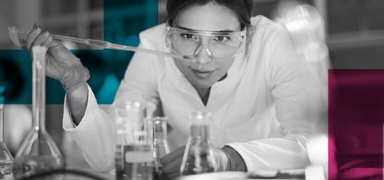 SINGLE-IMAGE_squares-female-scientist-examining-liquid-in-laboratory_mar25
